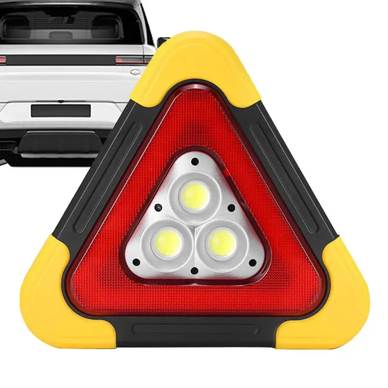 

2-IN-1 Solar Emergency Triangular Roadside Warning Light Super Bright LED Work Lights for Car Repairing Camping Hiking Hunting