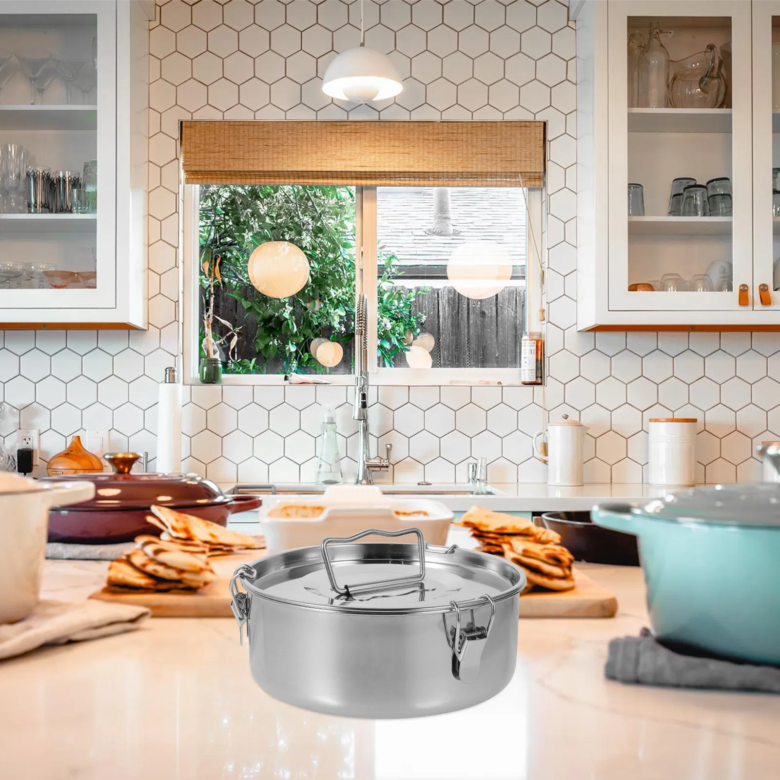 Flan Mold Lid Stainless Steel Flan Pan Kitchen Steamer Pot Steaming Cookware Multipurpose Baking Supplies Steamer Pot