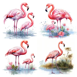 Flamingo Sticker Toilet Lid Decal Wall Sticker Waterproof Door Sticker Removable Self-Adhesive Decor Household Stickers S266