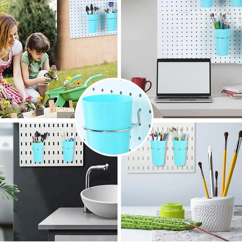 5 Sätze Peg board Haken mit Peg board Cups Ring Style Peg board Bins mit Ringen Peg board Cup Holder Zubehör