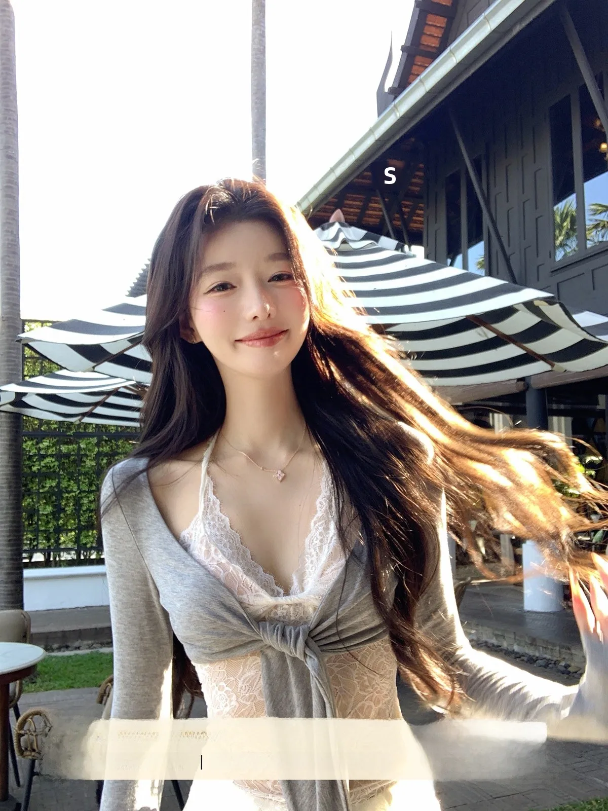 

Женский топ Yoyozhang с V-образным вырезом, длинными рукавами и кружевом, облегающий, модный, из полиэстеровой смеси, в стиле Pure Desire