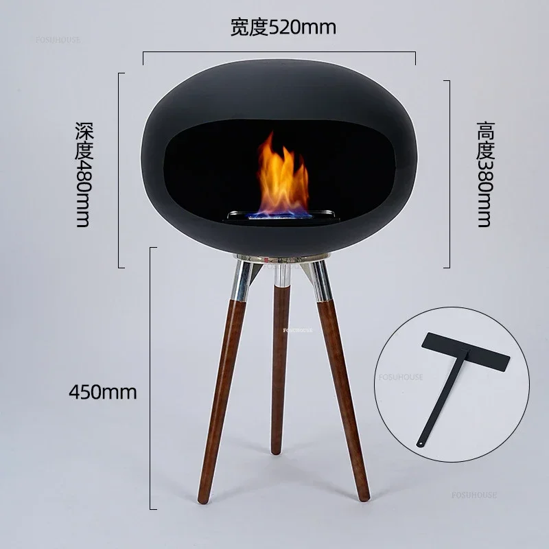 

European Floor-standing Decorative Fireplaces Villa Homestay Home Living Room Fireplace Heater Designer Home Fireplace Ornaments