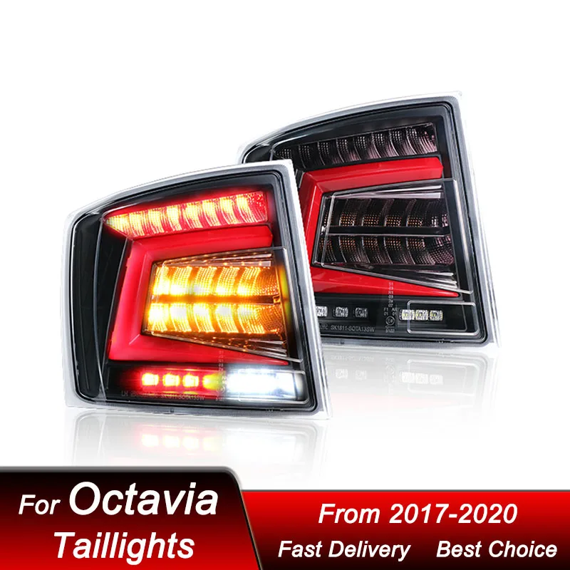 

Car Tail Lights For Skoda Octavia Variant 2017-2020 new style full LED Dynamic Turn Signal Light Tail Lamp Assembly