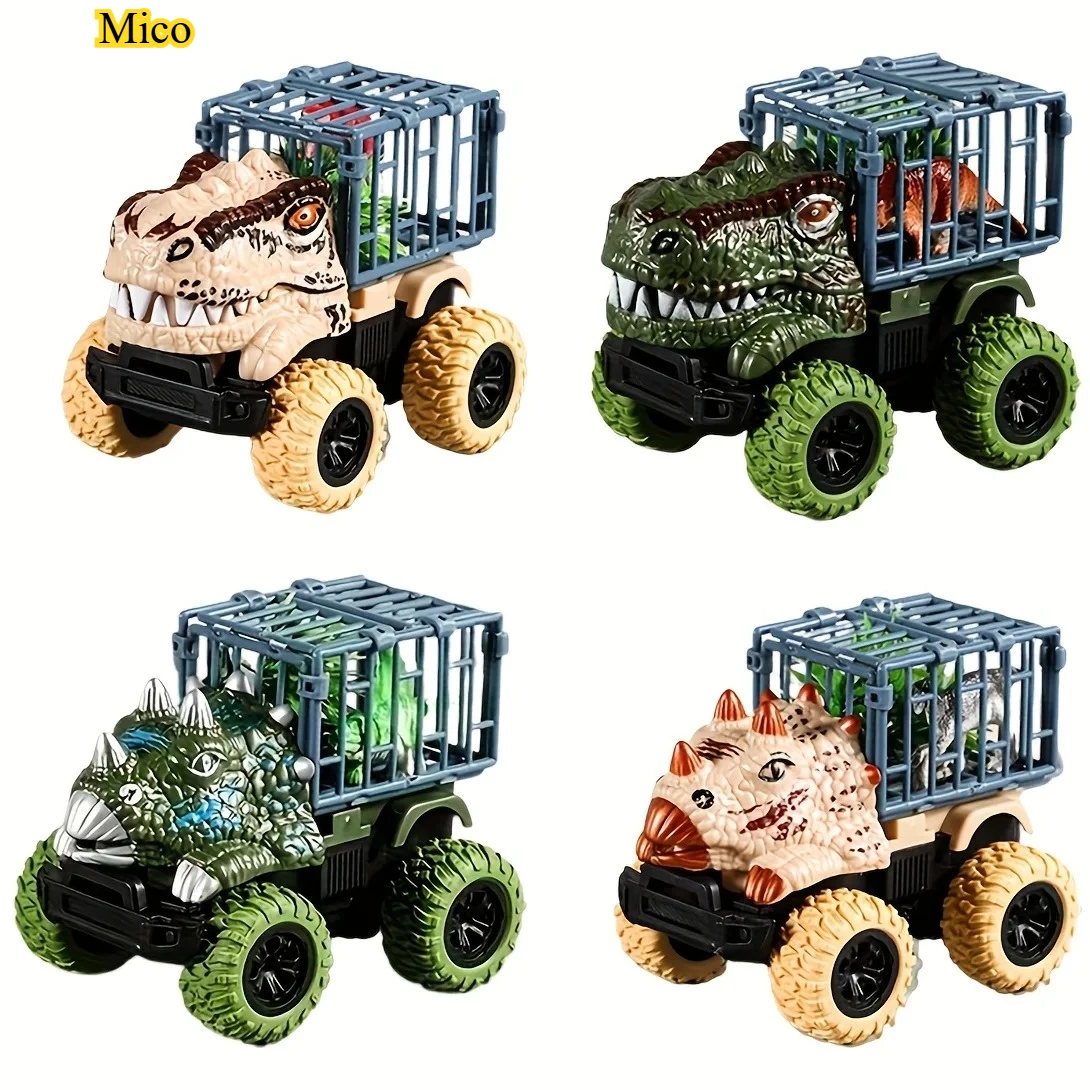 

Pull back dinosaur transport truck simulation animal small dinosaur Tyrannosaurus rex inertia car desktop decoration