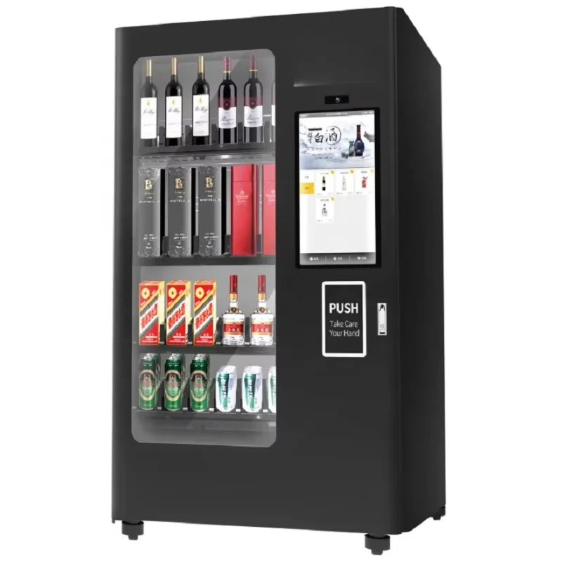 Custom Beer Vending Machine Use Mechanical XY Axis Lifting Trolley Vending Machine for Sale Alcohol Wheat Beer