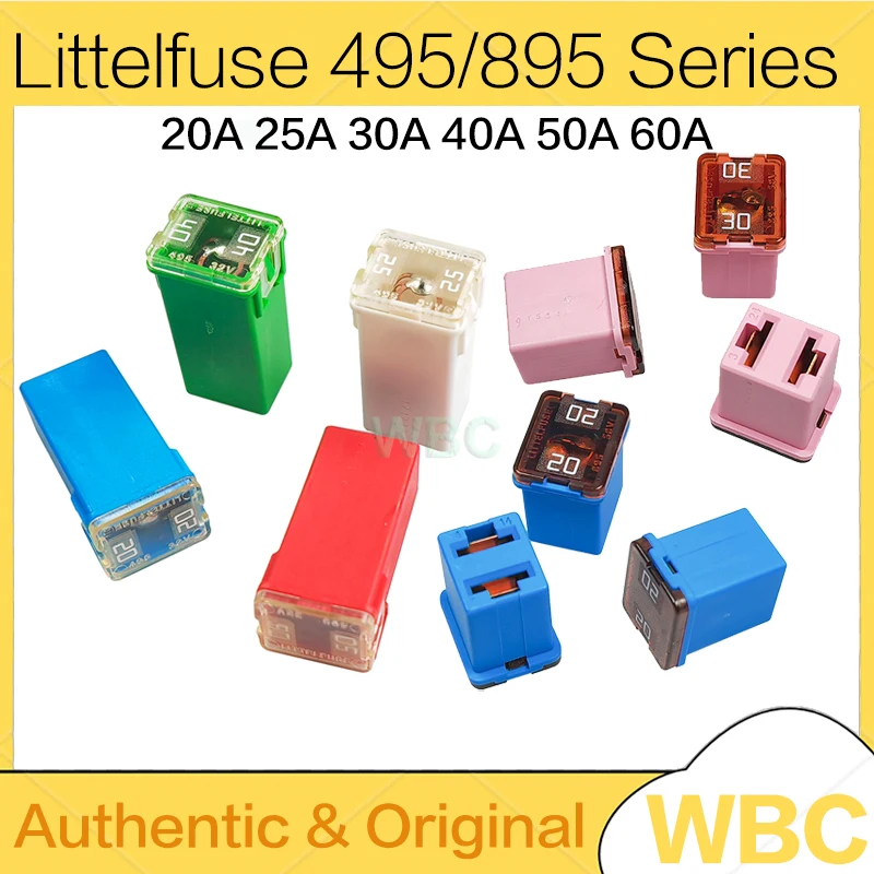 Littelfuse 895/495 Kartusche/Rechteckige Sicherung 20A 25A 30A 40A 50A 60A Littelfuse Profil JCASE Boxförmige Sicherung 32V/58V Original