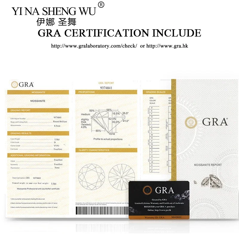 S925 فضة مويسانيتي أقراط للنساء مطلي PT950 كلاسيكي أربعة مخلب D اللون 50 نقطة مويسانيتي أقراط فضية