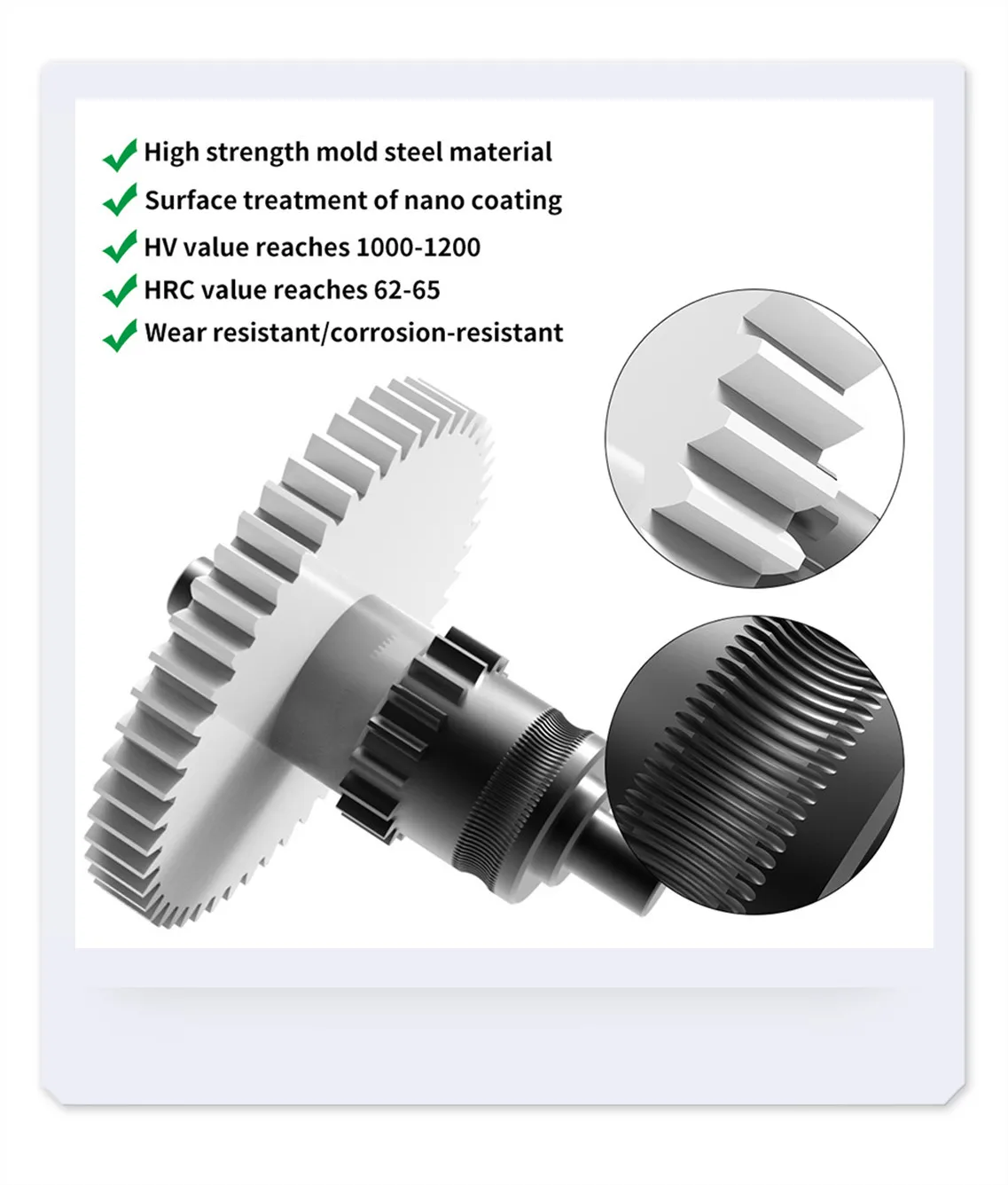 

For FLASHFORGE AD 5M Pro Extruder Nano-coated One-piece Gear High Quality 3D Printer Parts For AD 5M 3D Printer Replacement Part