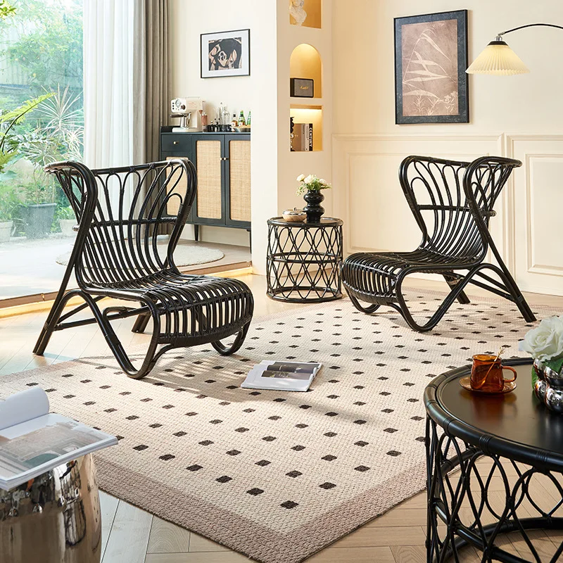 

Кресло-софа AOLIVIYA Nordic Designer из натурального ротанга для дома, балкона, отеля, в стиле Ins, для использования в помещении