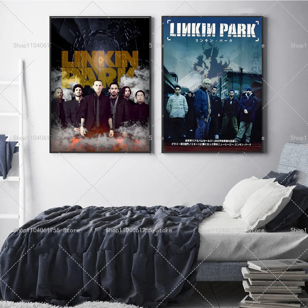 1PC Band L-Linkin Cool P-Park Poster Self-adhesive Art Waterproof Paper Sticker Coffee House Bar Room Wall Decor