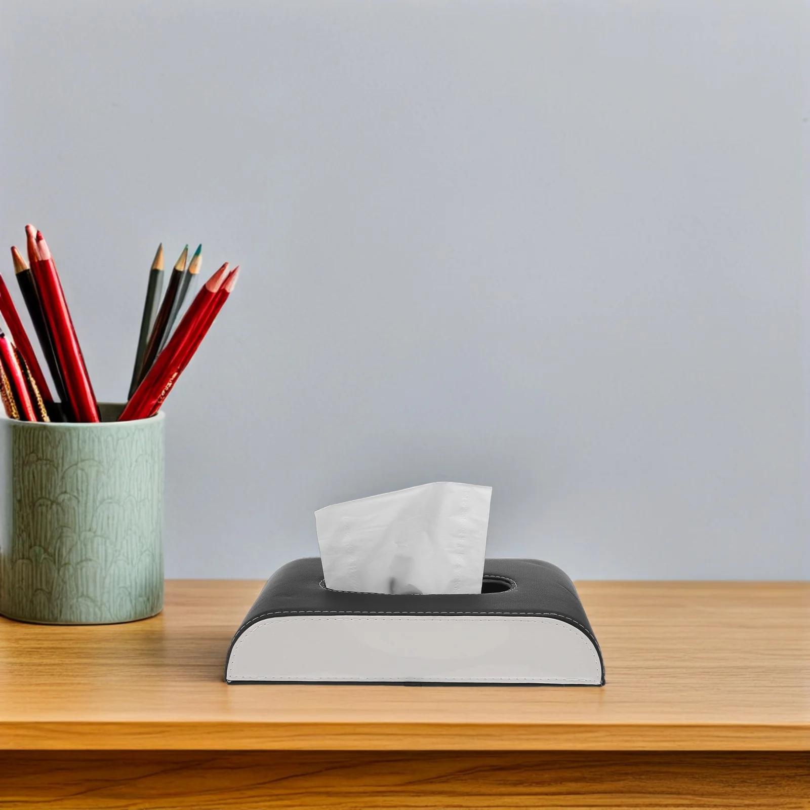 

Car Tissue Box Holder Pu Universal Fit Armrest Dashboard Napkin Dispenser For Vehicle Storage Organizer