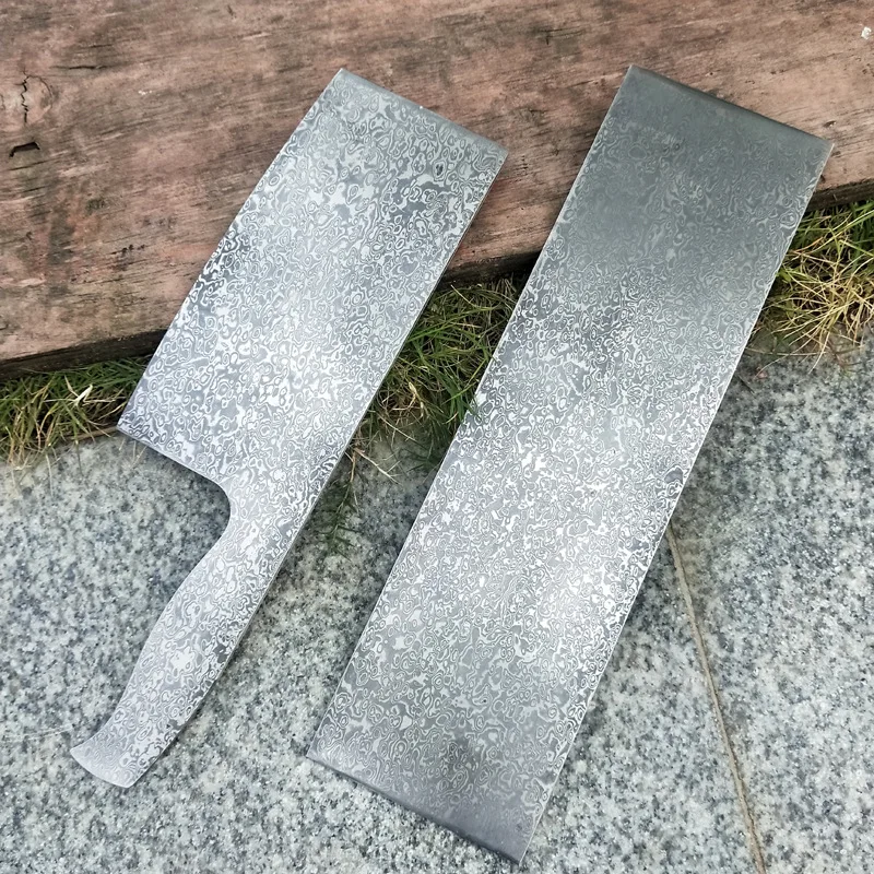 Stal damasceńska Struktura kanapkowa VG10 Klips Stal Wstępnie wygaszona Stal ostrza Surowce Nóż Diy 30x8,5x0,3cm