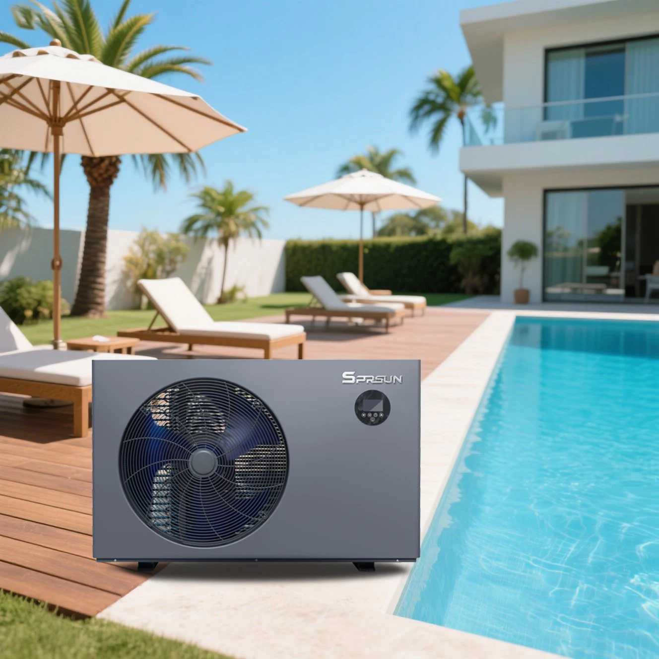 R32 Inverter Type Swimming Pool Heater 14kW Heat Pump for Residential Pools