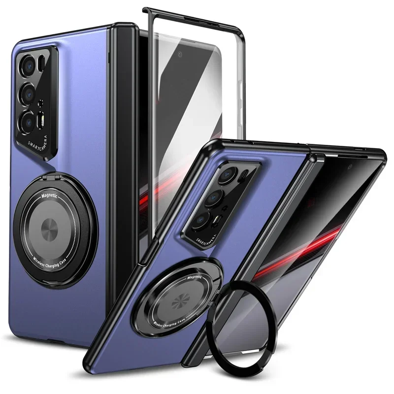 Luxury Hinge Holder Magnetic Phone Case for Honor Magic V2 RSR VS3 V3 Screen Glass All Inclusive Folding Stand Shockproof Cover view 6
