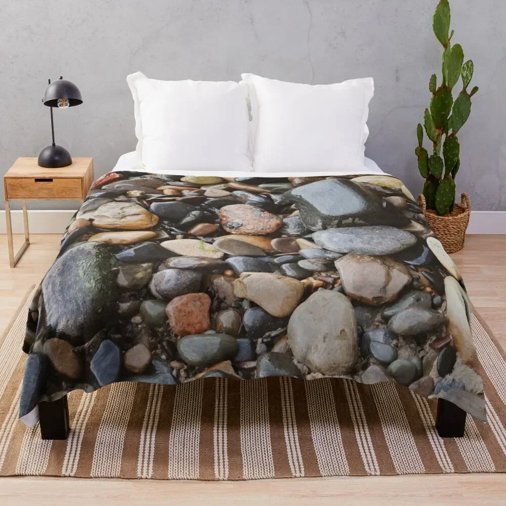 Beach Pebbles Throw Blanket Blankets Sofas Of Decoration Fashion Sofas Blankets