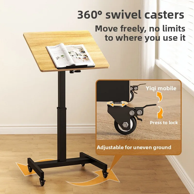 Lifting computer desk Mobile desk Student home Simple study desk Standing workbench