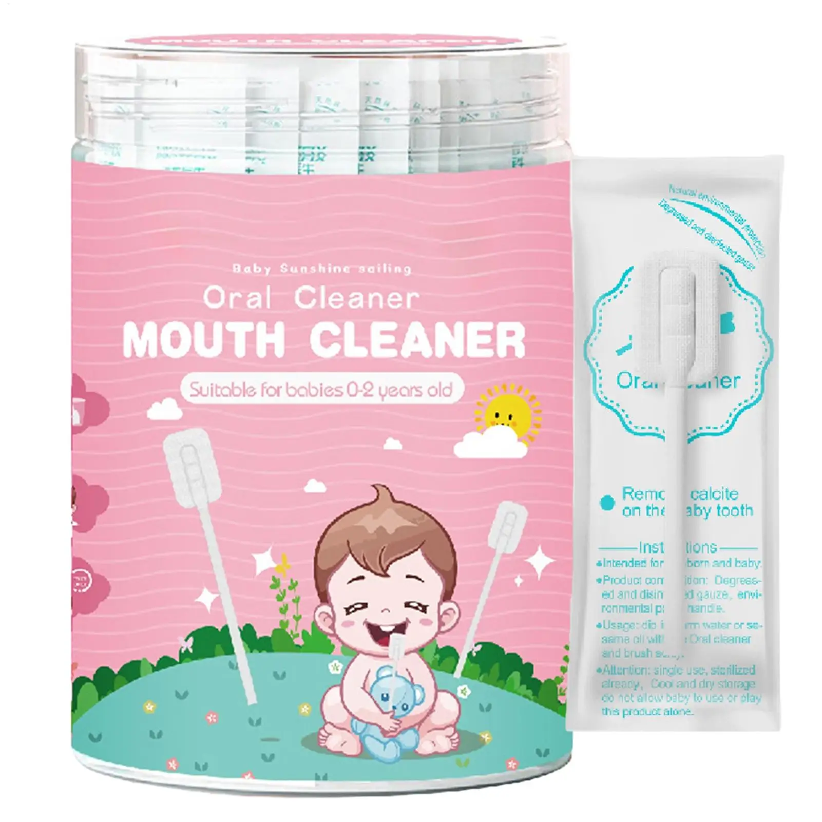 

Disposable Baby Tongue Cleaner Baby Orals Cleaner Separate Vacuum Seal Glue-free Forged Baby Tongue Orals Care Cleaner For Baby