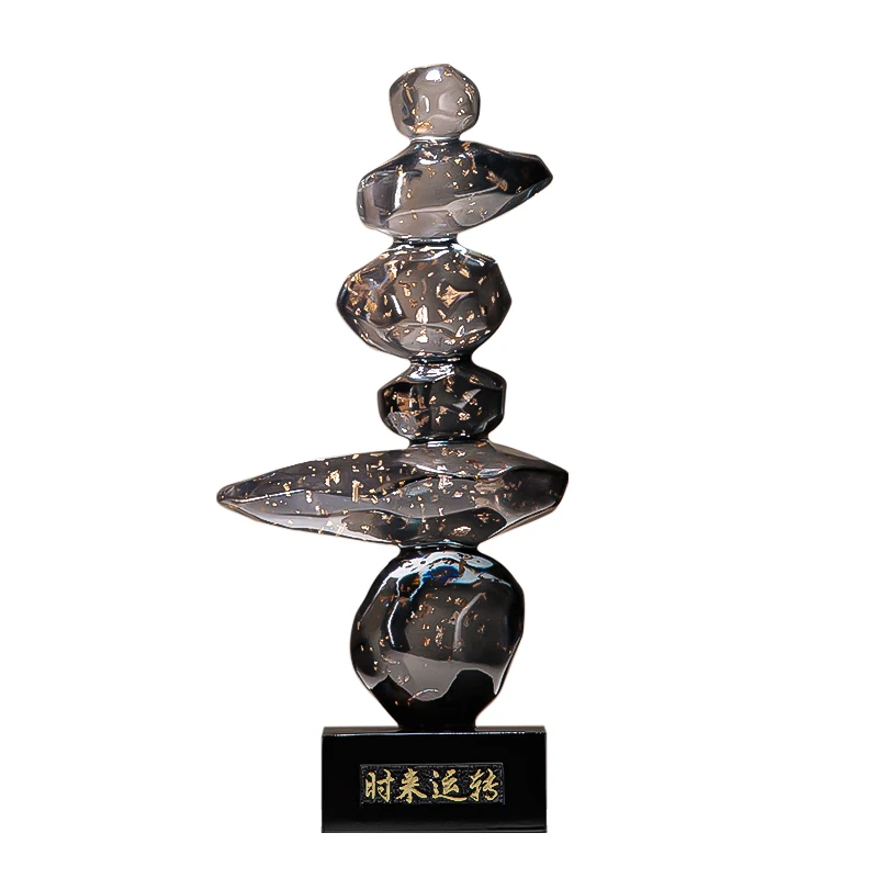 ديكور المنزل تمثال الوقت لتشغيل الديكور الراتنج غرفة المعيشة خزانة مشروبات تلفزيون خزانة مكتب سطح المكتب ديكورات مخصصة #6