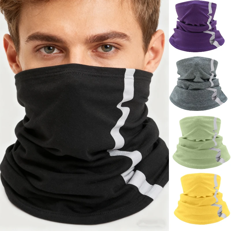 Outdoor Windproof Warm Winter Cycling Mask Motorcycle Fleece Neck Reflective Skiing Neck Cover Mask Hiking Scarves Balaclava