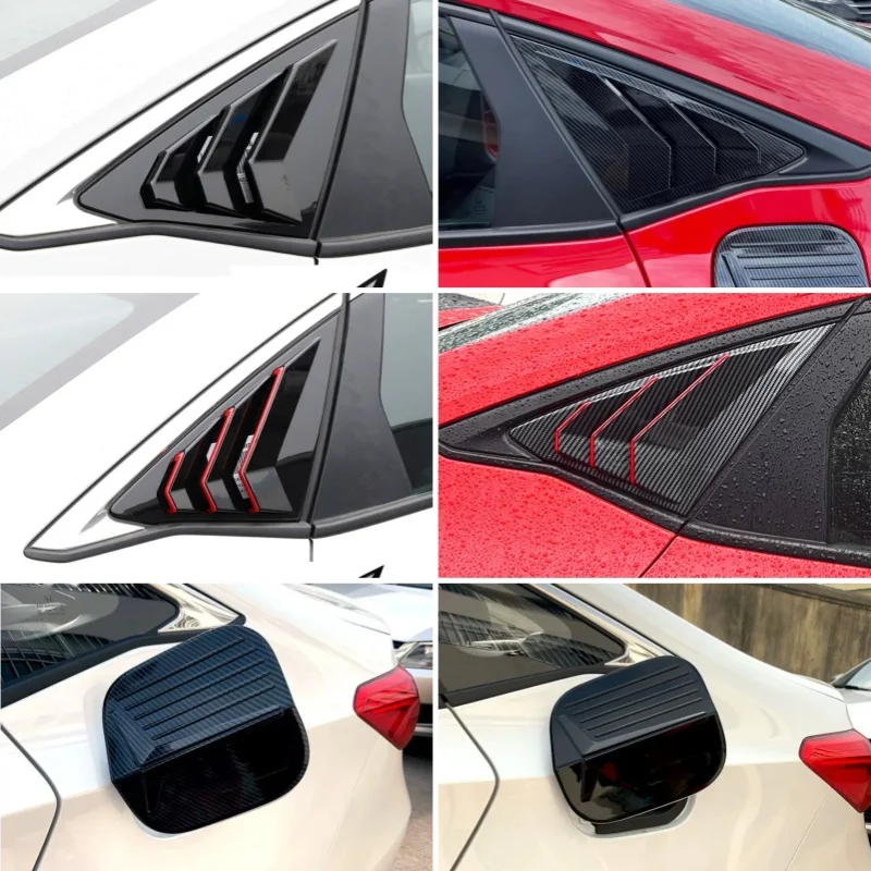 For Honda Civic 2022-2025 Auto Replacement Parts Fuel Tank Cap Packing Cover Rear Window Blinds Side Louvers Vent  Trim