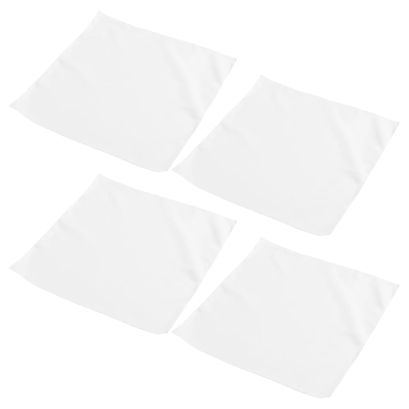 

4Pcs White Cloth Napkins Polyester 17x17inch Washable Reusable Fabric Napkins Party Wedding Banquet Table Decor
