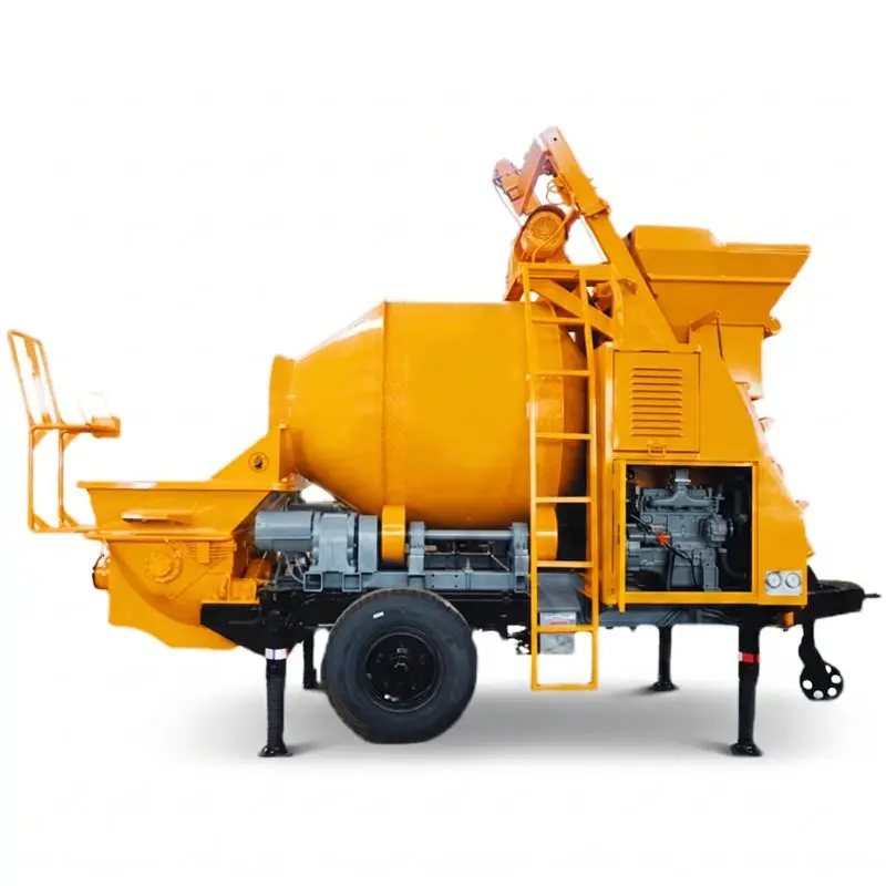 Factory Price Portable Diesel Concrete Mixer With Pump Integrated Mixing Equipment for Construction Project Solution