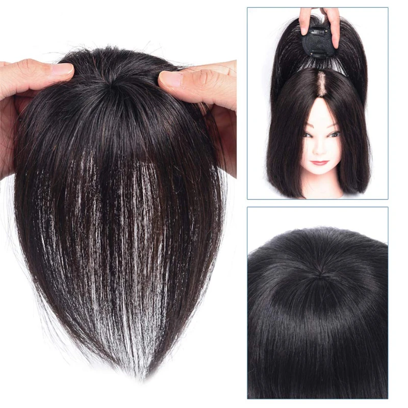 Fashion Decoration Full Real Human Piece Patch Glueless Human Hair Wig Ready To Wear Head Hair Extensions for Women Daily Use