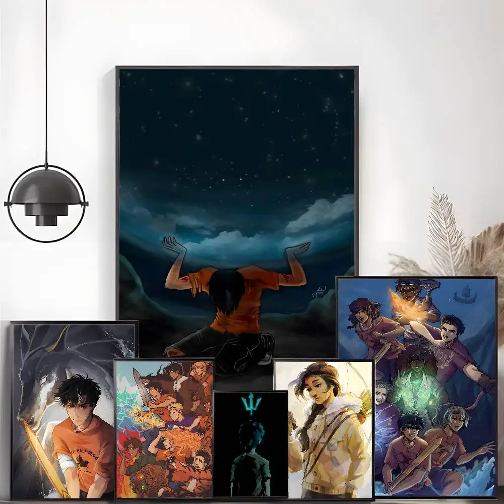 P-Percy J-JacksonS O-Olympians Poster High-definition art sticker Self adhesive waterproof home decoration for living room