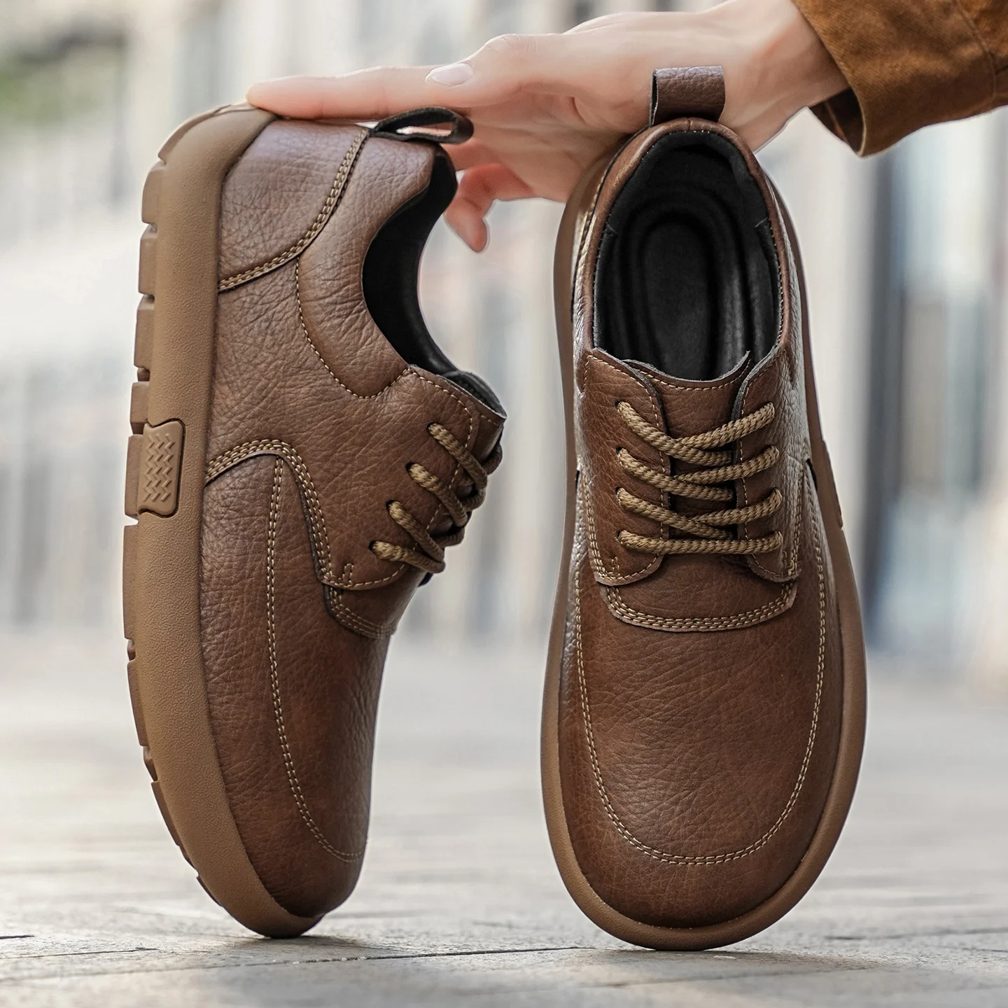 

Мужские классические кожаные повседневные туфли с широким носком для диабетиков и людей с широкими стопами, мягкие и удобные, для лечения вальгусной деформации стопы (халюкс вальгус) и бunionов