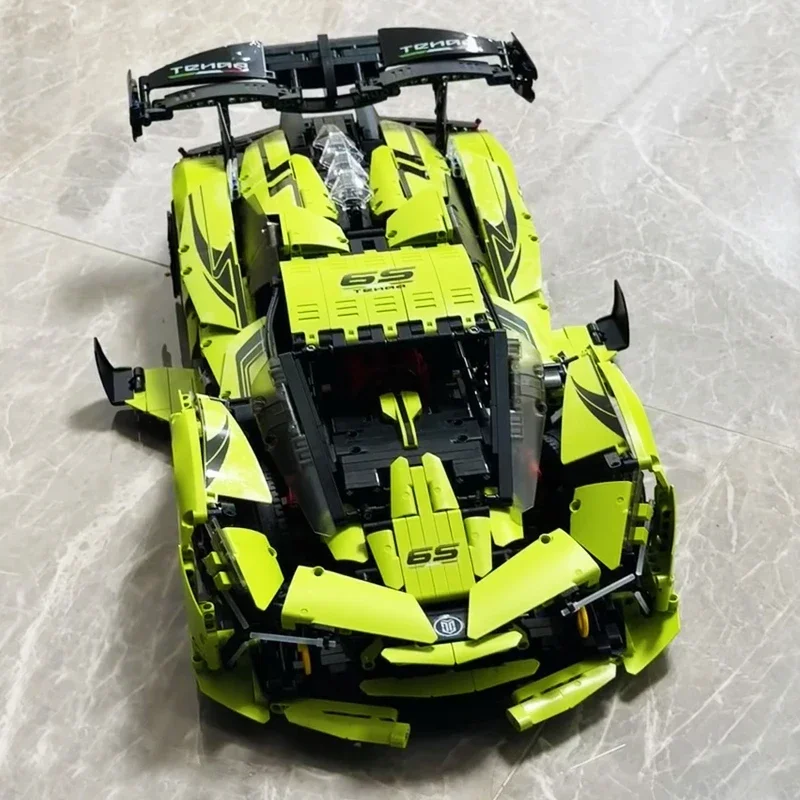 Technical City Lambo Sport Car Building Block High-Tech Remote Control Racing Vehicle Model Bricks Toys For Kid Xmas Gift MOC