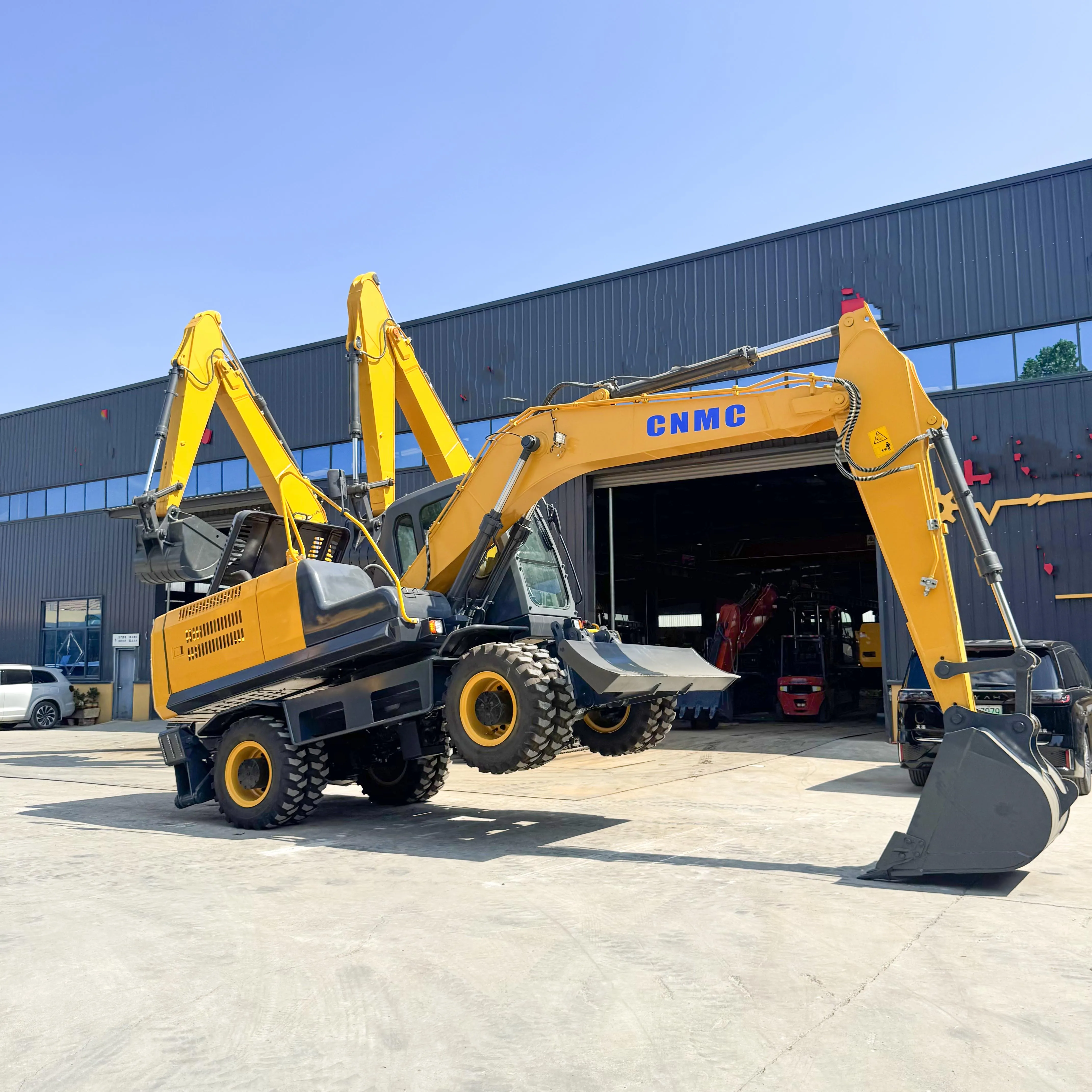 CN60 Wheeled Excavator Digger 6 Ton High Power Backhoe Excavator Yanmar Engine CE EPA Certified Mine Construction Site Use