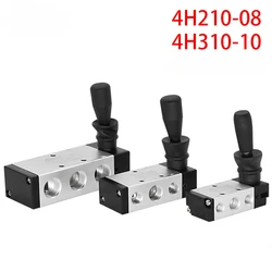 4H210-08/4H310-10/4H410-15 2 Position 5 Port Air Manual Valve Pneumatic Control Valve 5/2 Way Hand Lever Operated Control Valve