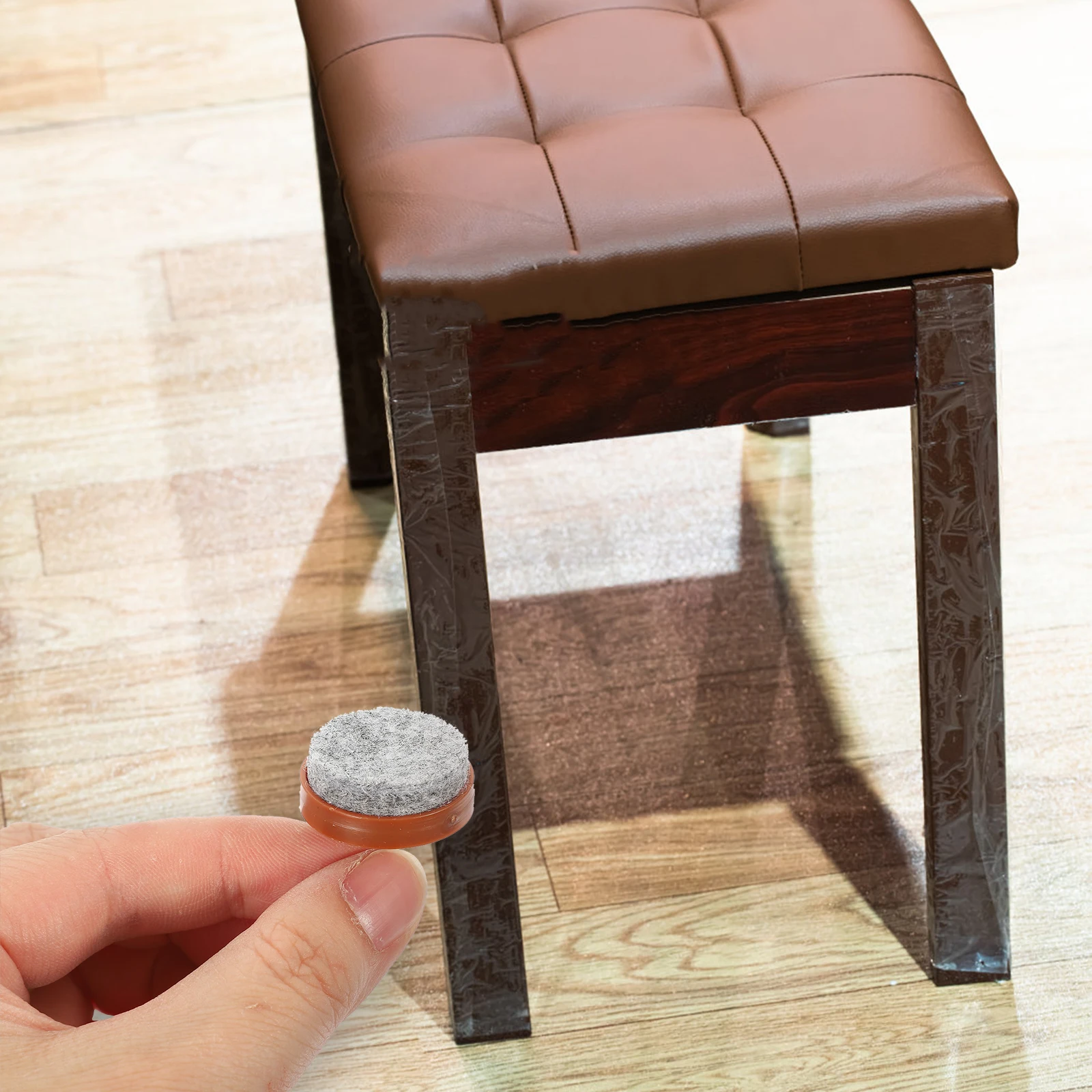 

50Pcs Felt Furniture Movers Good Housewarming Gifts Durable Protective Pads for Home Or Dorm Use Brown Furniture Mat