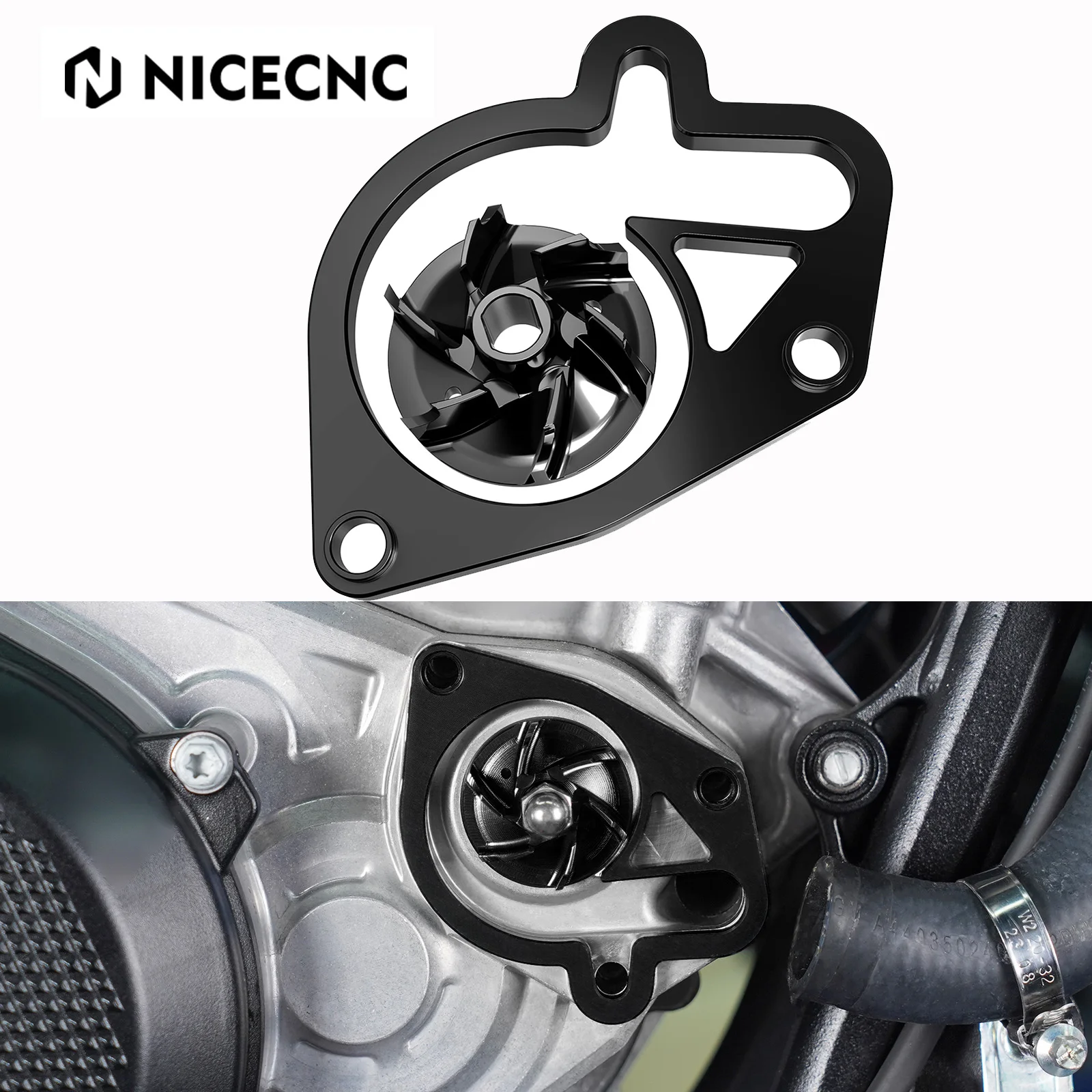 

NICECNC 2024-2025 For KTM EXC 300 XCW300 SX250 For Husqvarna TE 300 GasGas EC300 Oversized Water Pump Cooler Impeller Spacer Kit
