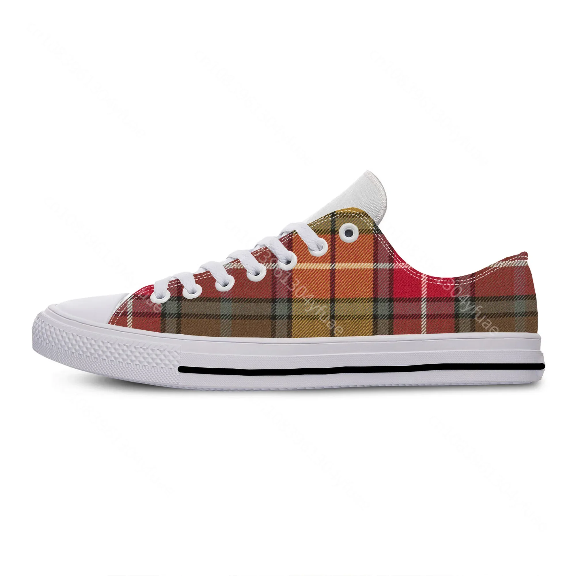 Hot Scottish Clan Buchanan Tartan Plaid Funny Casual Shoes Low Top Breathable Board Shoes Lightweight Men Women Summer Sneakers