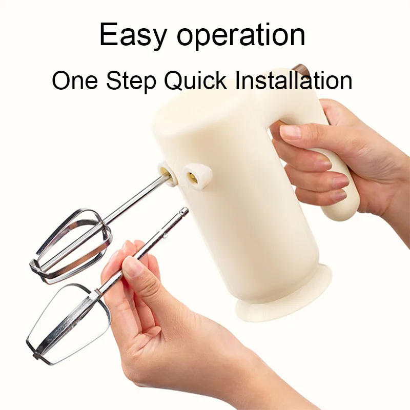 5-Speed Electric Handheld Mixer Whisk Eggs Beater Food Processor Dough Hooks Blender Butter Stirrer Cream Cake Baking Agitator