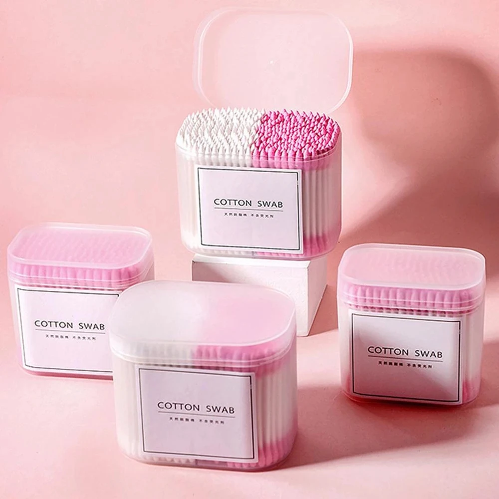 

Men Portable Cotton Disposable Paper stick Ear Cleaning Tools Dual Heads Cotton Swabs Makeup Cotton stick