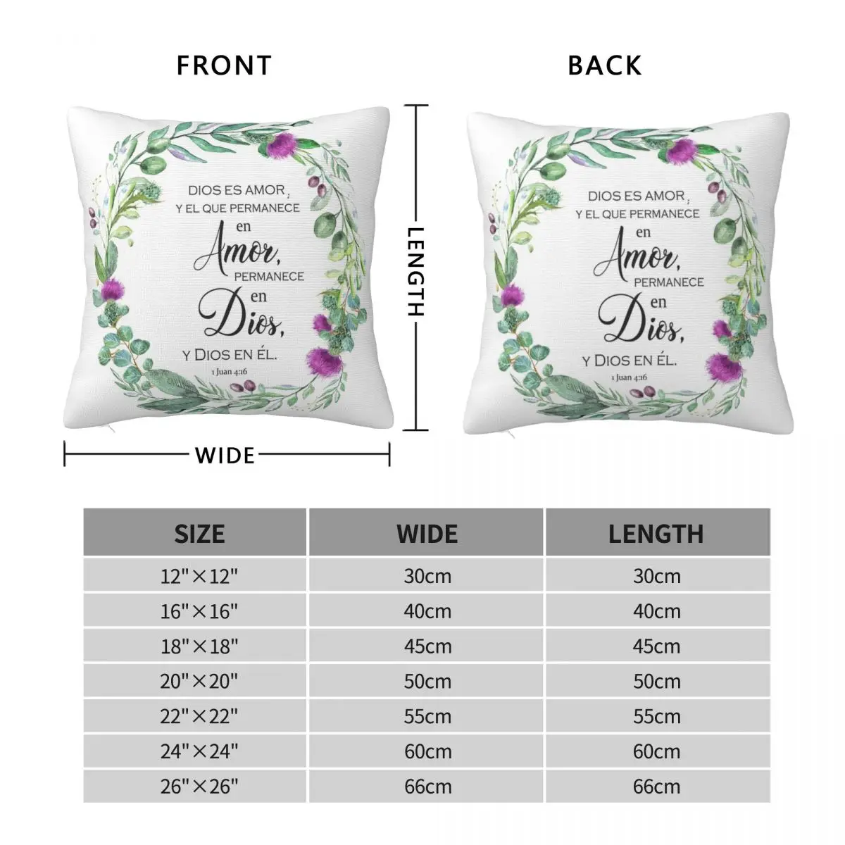 Dios Es Amor Spanish Bible Juan Pillowcase Polyester Linen Velvet Printed Zip Decor Pillow Case Home Cushion Cover Wholesale