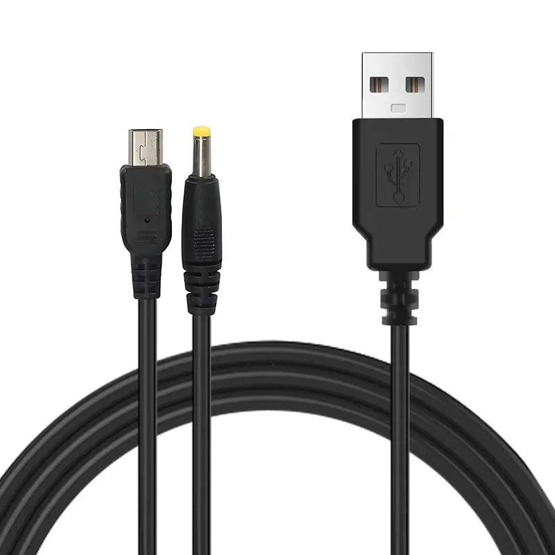 2 في 1 شاحن USB ل PSP 1000 2000 3000 لعبة وحدة التحكم USB كابل بيانات + كابل شاحن الحبل لعبة ملحق
