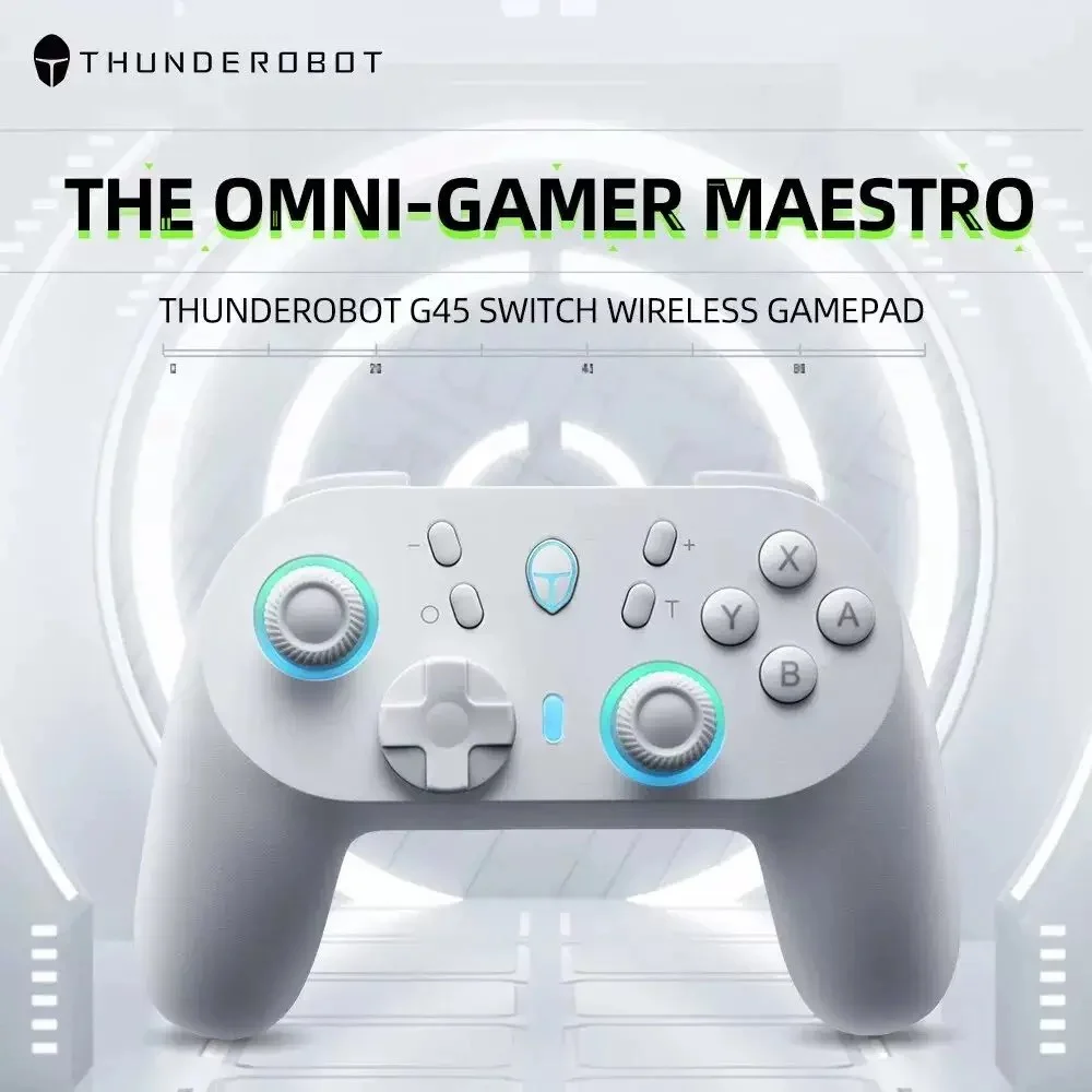 

Wireless Game Controller For Switch/PC/IOS/Android With RGB Light Hall Trigger Joystick Handle Six Axis Feeling Gamepad