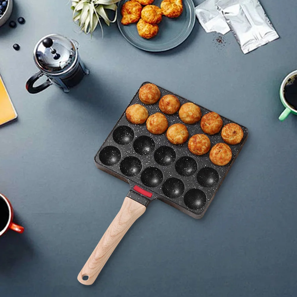 Nonstick Takoyaki Pan 20 Holes Octopuses Meat Balls Mold Home Cooking Baking Forms Mold Tray Perfect for Octopuses Balls Pancake