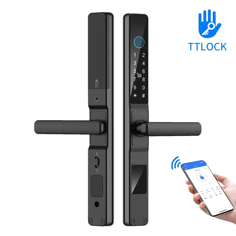 TTLock APP Waterproof Fingerprint RFID Lock For Outdoor Indoor Pull Push Sliding Door With 2585 3085 4085 Mortise