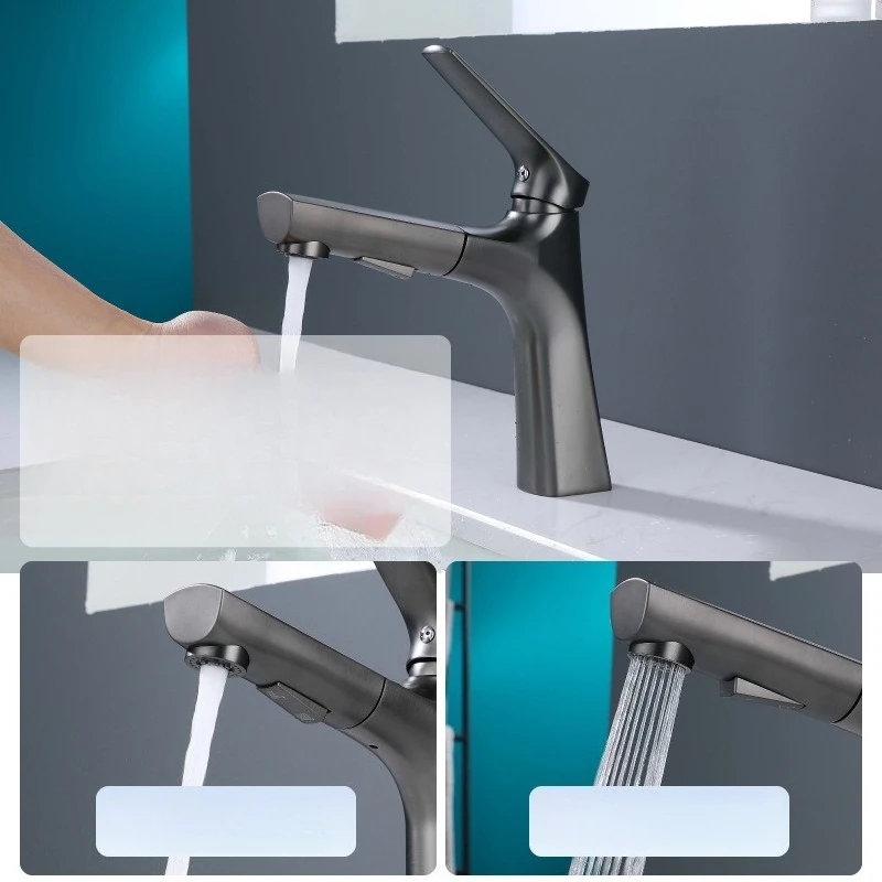 

Умывальник с лапшой Lamian, смеситель, умывальник, умывальник, универсальный многофункциональный бытовой пистолет для горячей и холодной воды, серый