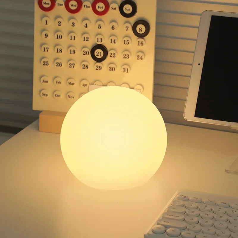 Durable Ball Table Lamp Atmosphere  Internet Celebrity Girl Wind Moon Luminous Sunset Bedroom Bedside Decoration Sleep Lamp