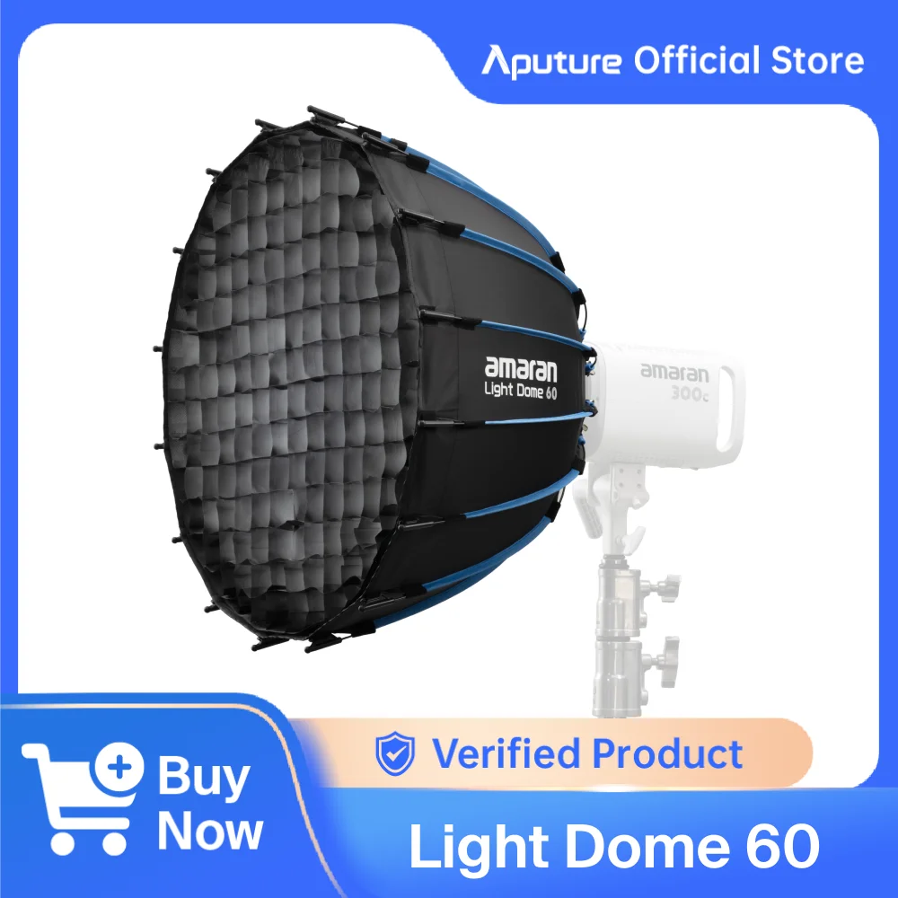 amaran Light Dome 60/Light Dome 90 Deep Polished Bowens Mount Softbox for Portraits interviews close-ups for amaran COB Light