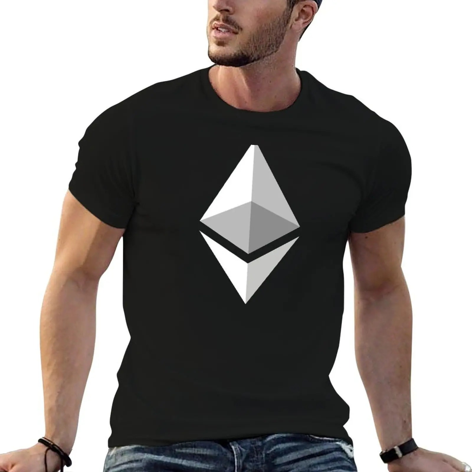 Cryptocurrency Ethereum - T-shirt Ethereum ETH, t-shirts imprimés pour homme, t-shirts décontractés pour hommes, t-shirts en coton 100%