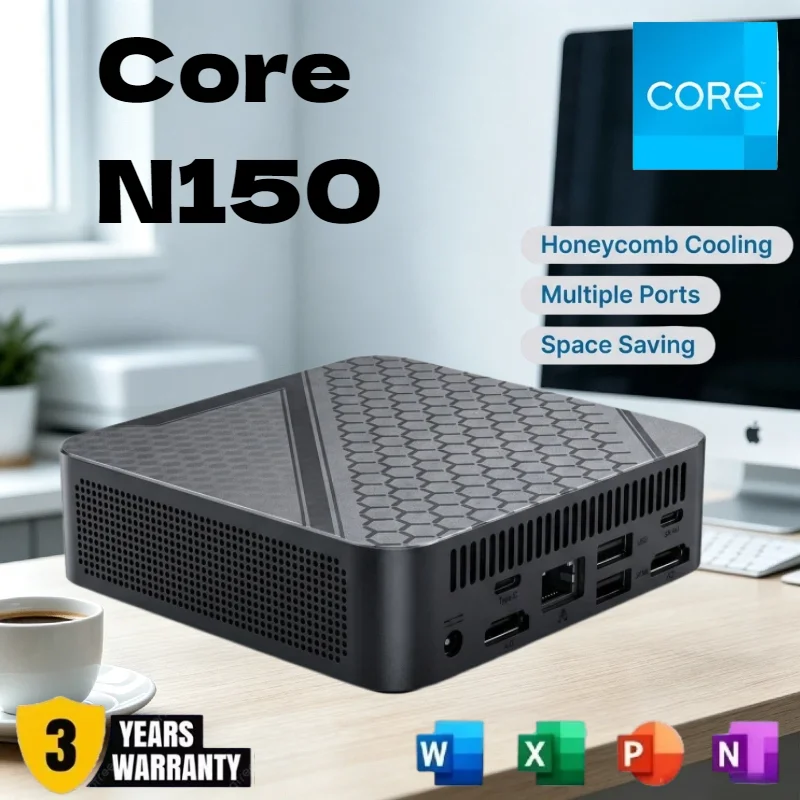 New Mini PC Portable Intel N150 High-Performance 1TB/2TB SSD WiFi6 16GB RAM Desktop Office Gaming PC