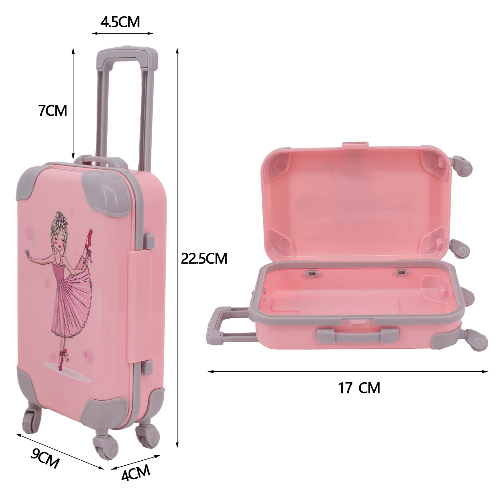 Pink Reborn Doll Clothes Shoes Suitcase Accessories Fit 18 Inch American&43Cm Reborn Baby Doll Our Generation Girls Toys