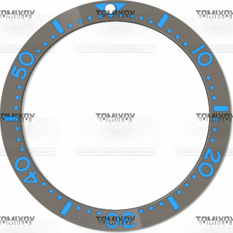 38Mm Groen Paars Blauw Keramiek Plat Horloge Bezel Insert Voor Skx Mechanisch Polshorloge