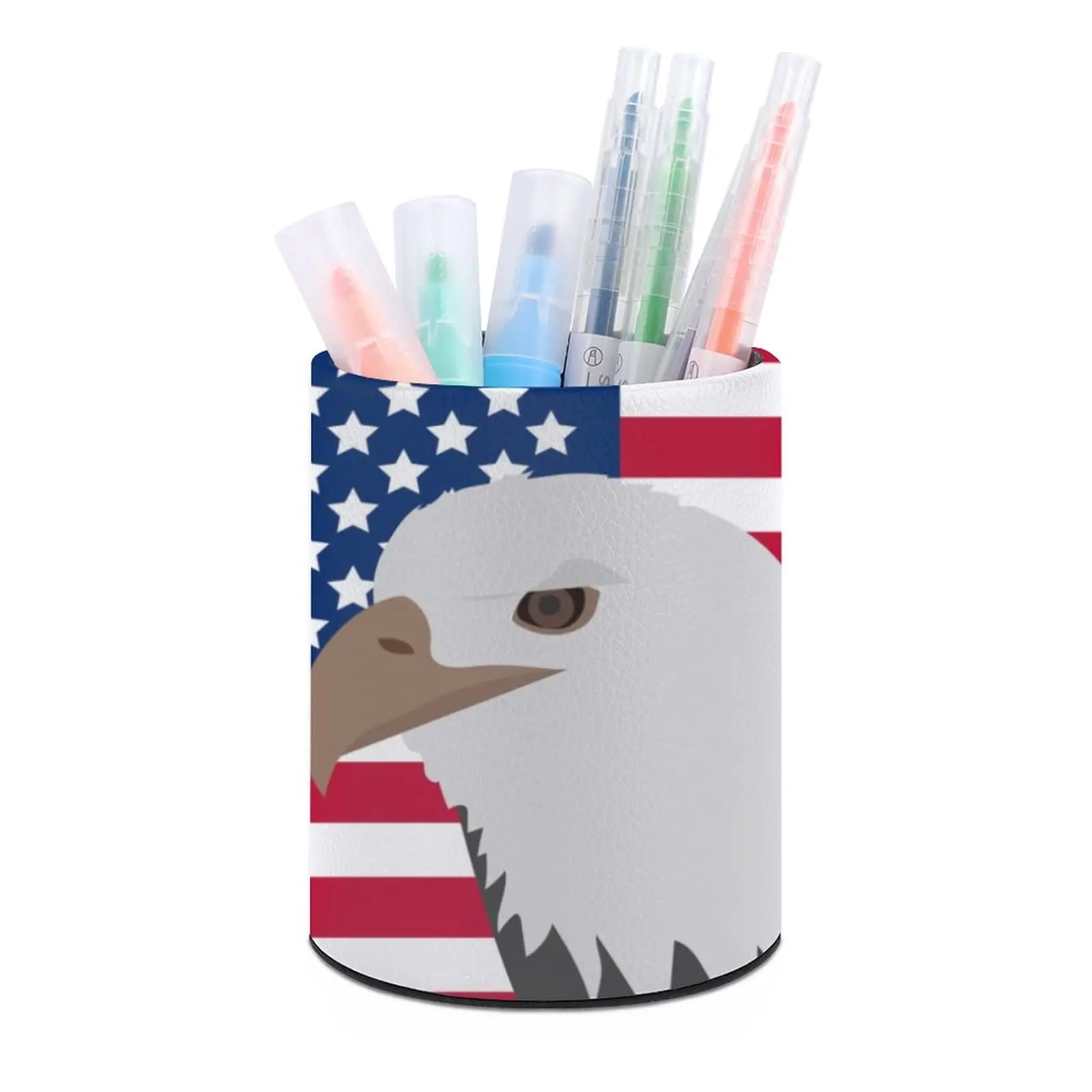 

Eagle Pencil Holder PU LeatherPen Holder Container Storage Box for Office Desk Study Home Decoration Makeup Brush Organizer